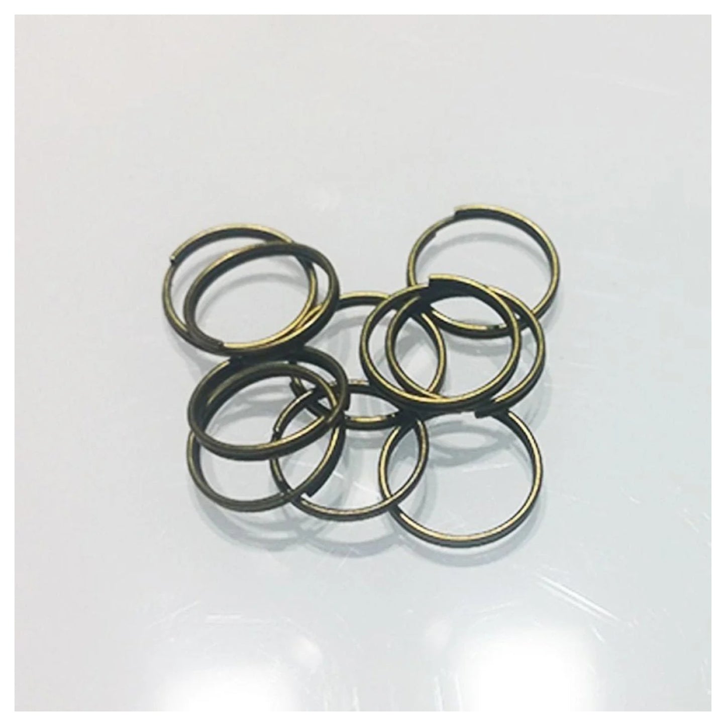 10x 10mm Bronze Split Key Rings Small Keyrings Double Loop Fashion Single Key - - Asia Sell