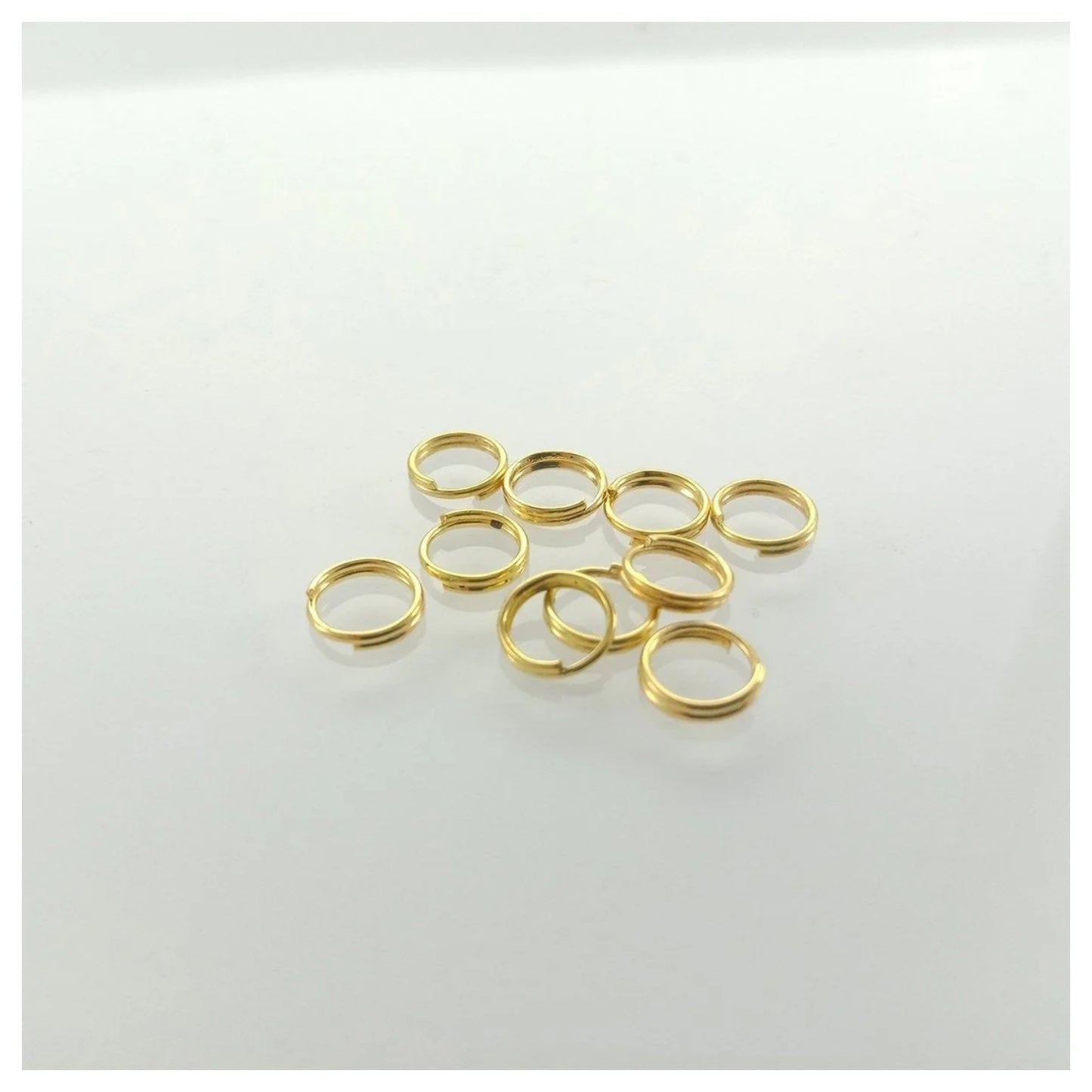 10x 6mm Gold Split Key Rings Small Keyrings Double Loop Fashion Single Key - - Asia Sell
