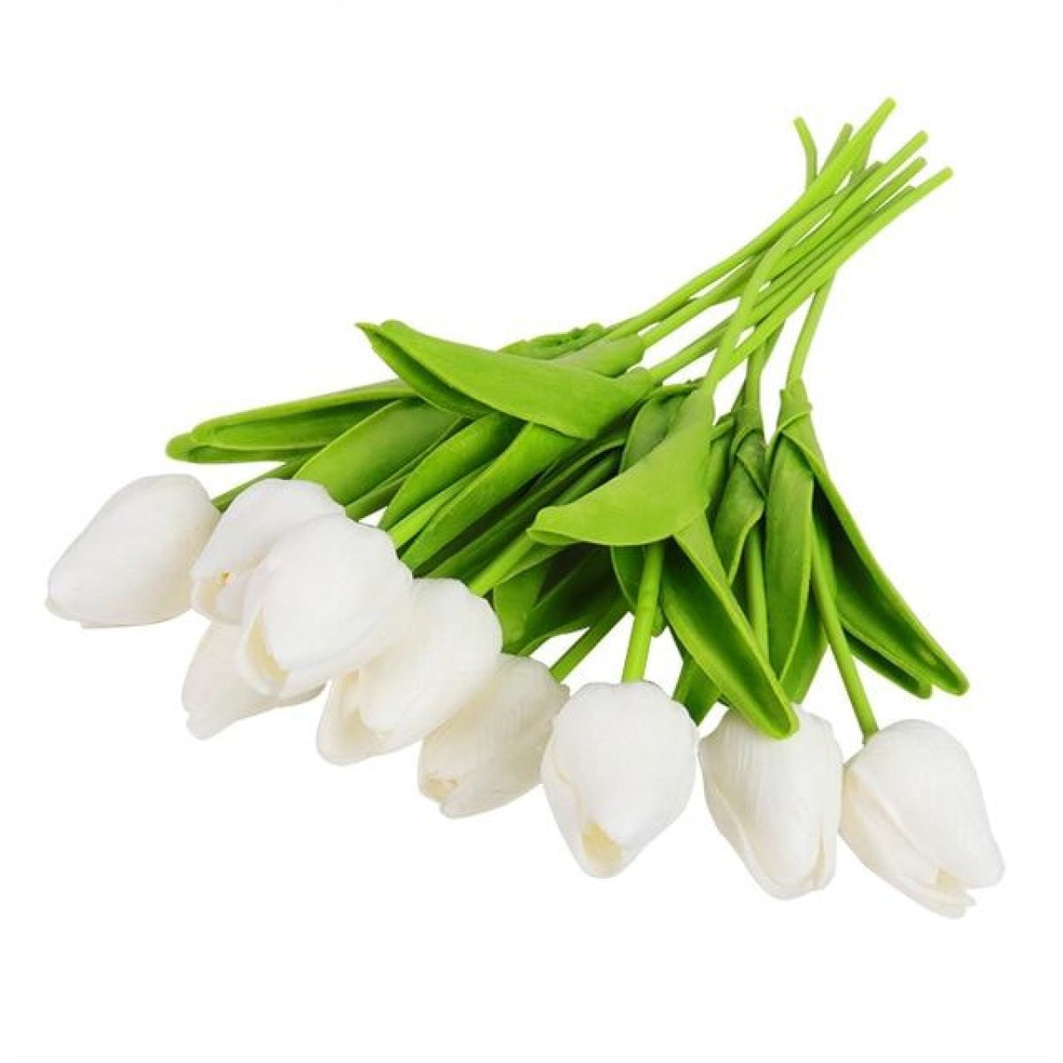 10x Artificial Tulips Flowers 35cm Stem Bouquet Fake Flower Wedding Bridal Decoration SET B - White - Asia Sell