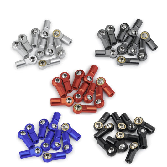 10x CW M4 Ball Head Link End Holder Tie Rod Silver Blue Red Black Titanium 22mm - Red - - Asia Sell