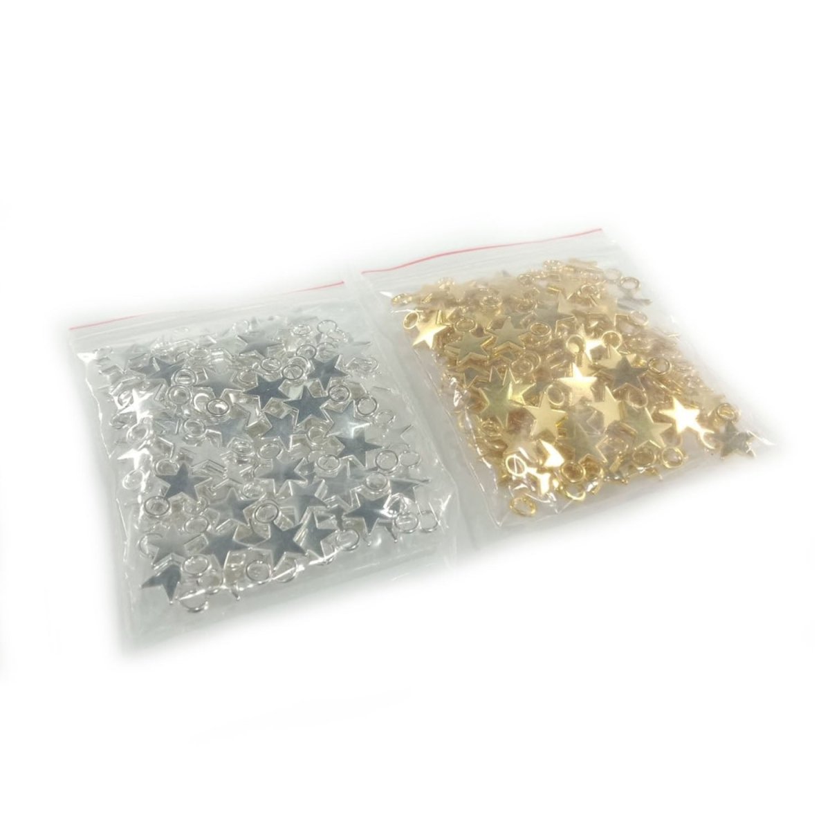 120pcs Stars Silver Gold Colour Tiny For Necklaces Bracelets Pendants Charms DIY - Silver - Asia Sell