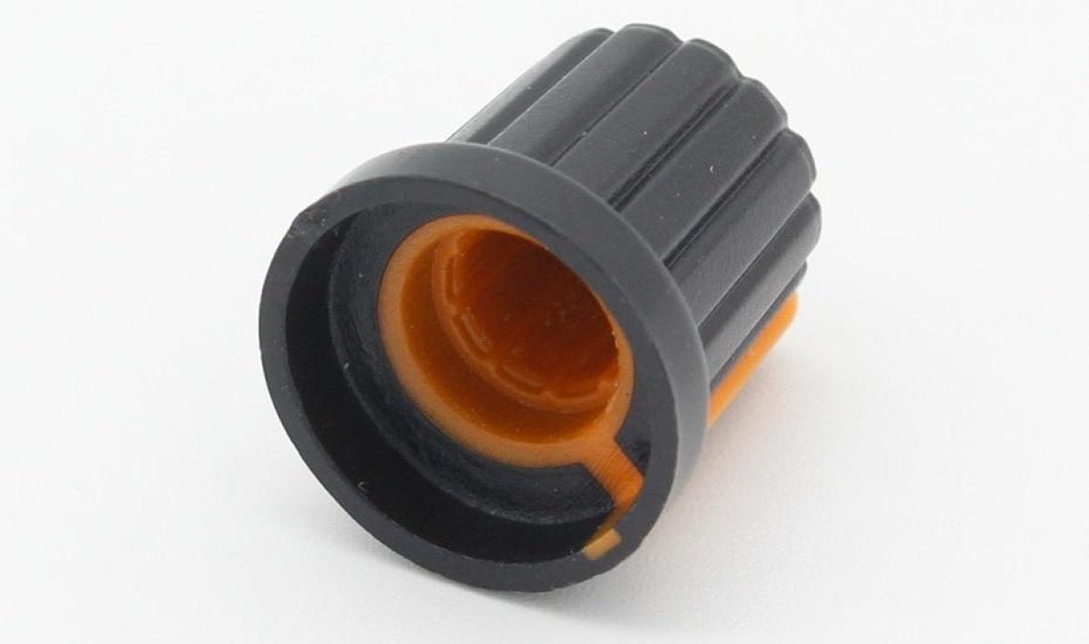 12pcs Potentiometer Knobs 6mm Shaft Hole Diameter Plastic Threaded Knurled Caps - - Asia Sell