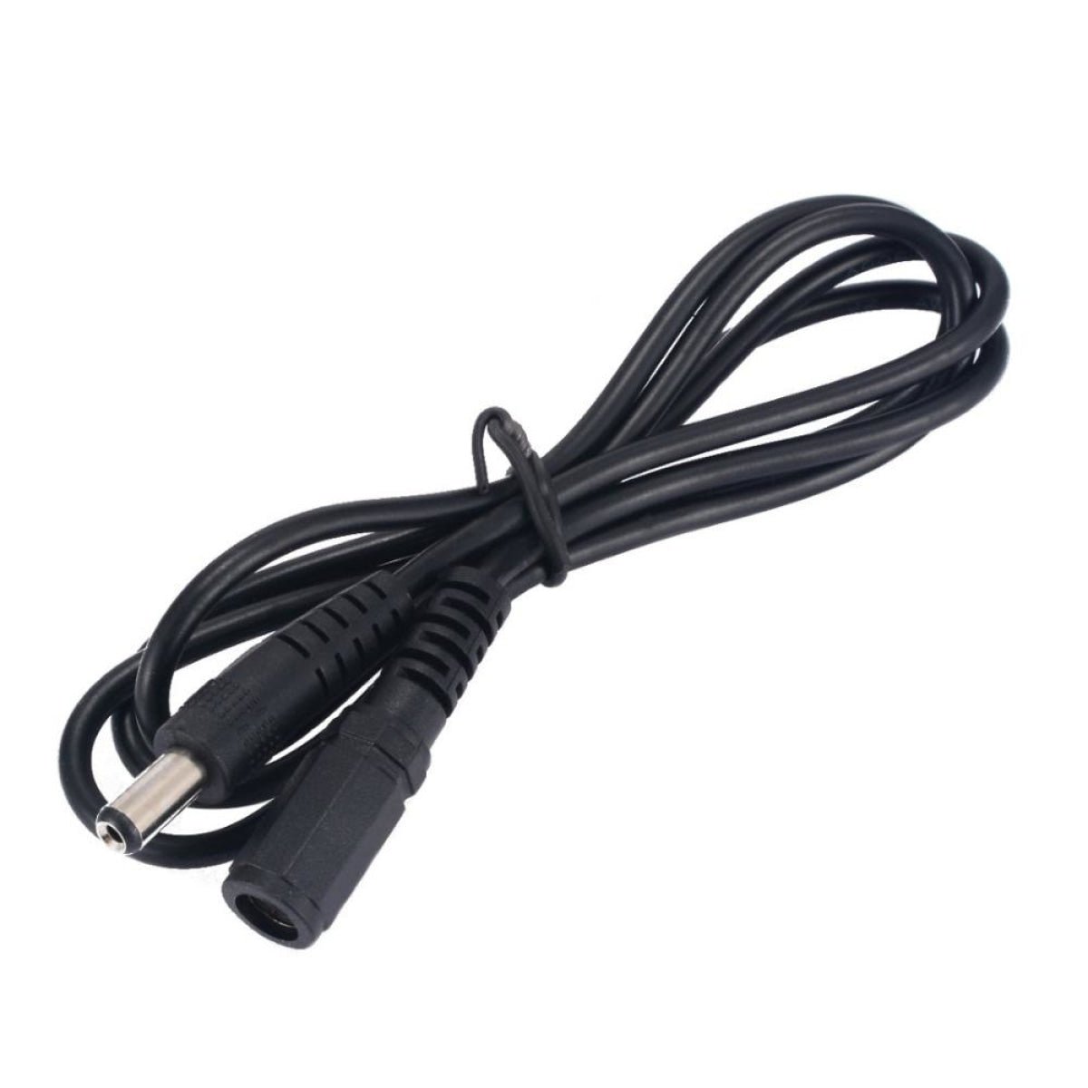 12V 5A 20AWG DC Extension Cable LED CCTV Camera 5.5mm x 2.1mm Male Female Power Cord - 0.5m Black - Asia Sell