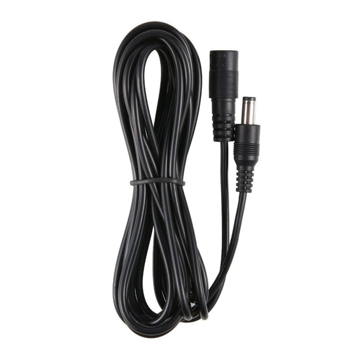 12V 5A 20AWG DC Extension Cable LED CCTV Camera 5.5mm x 2.1mm Male Female Power Cord - 0.5m Black - Asia Sell