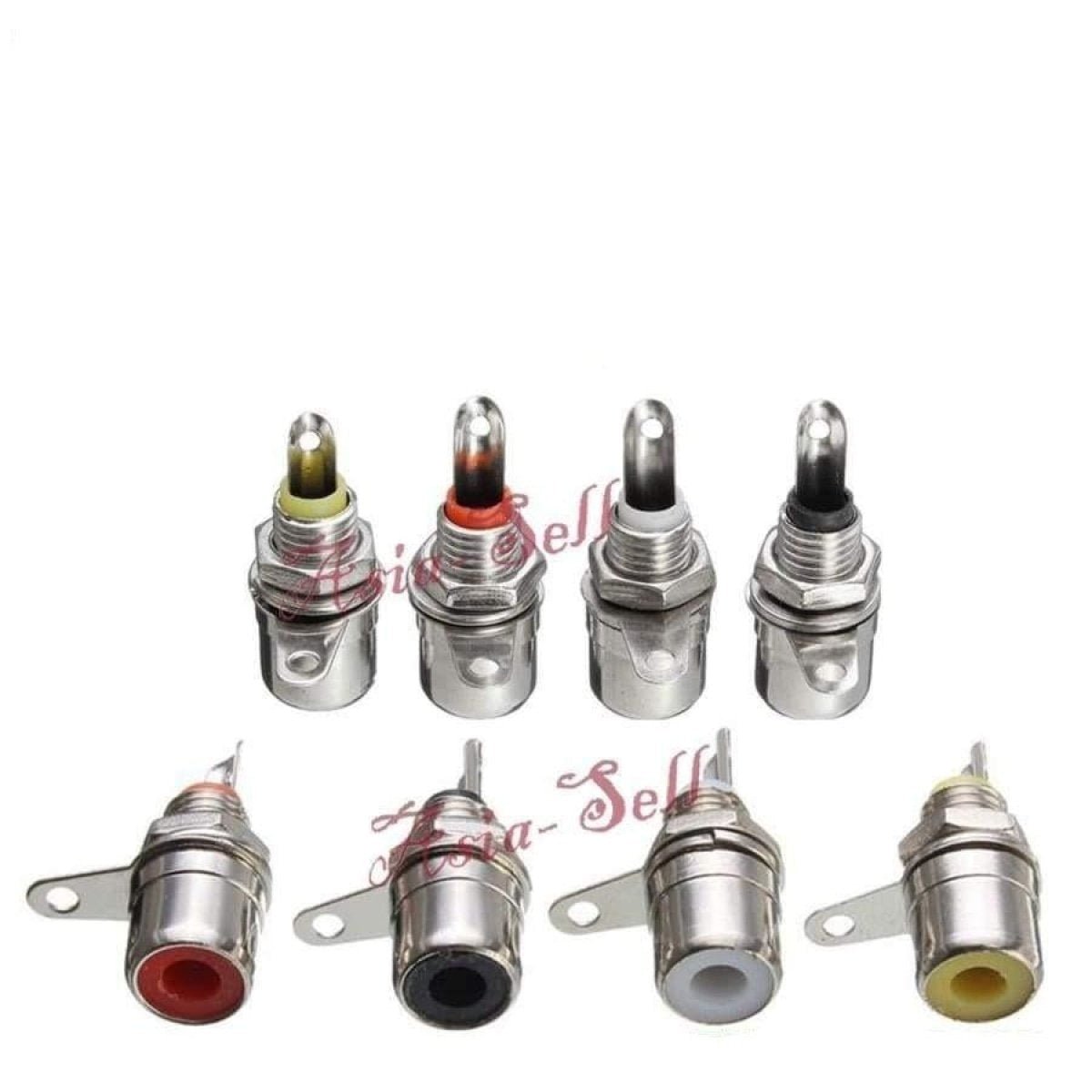 12x RCA Phono Chassis Panel Mount Jack Plug Socket Connectors Audio Connectors - - Asia Sell
