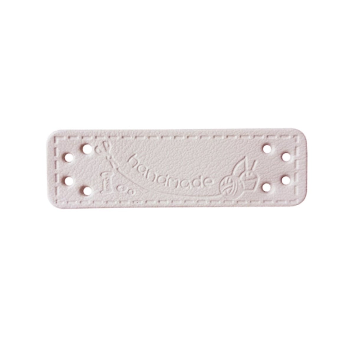 12x Sewing Tags Clothing Labels Faux Leather "Handmade" Clothes Bags DIY Hand Made - White 1 - Asia Sell