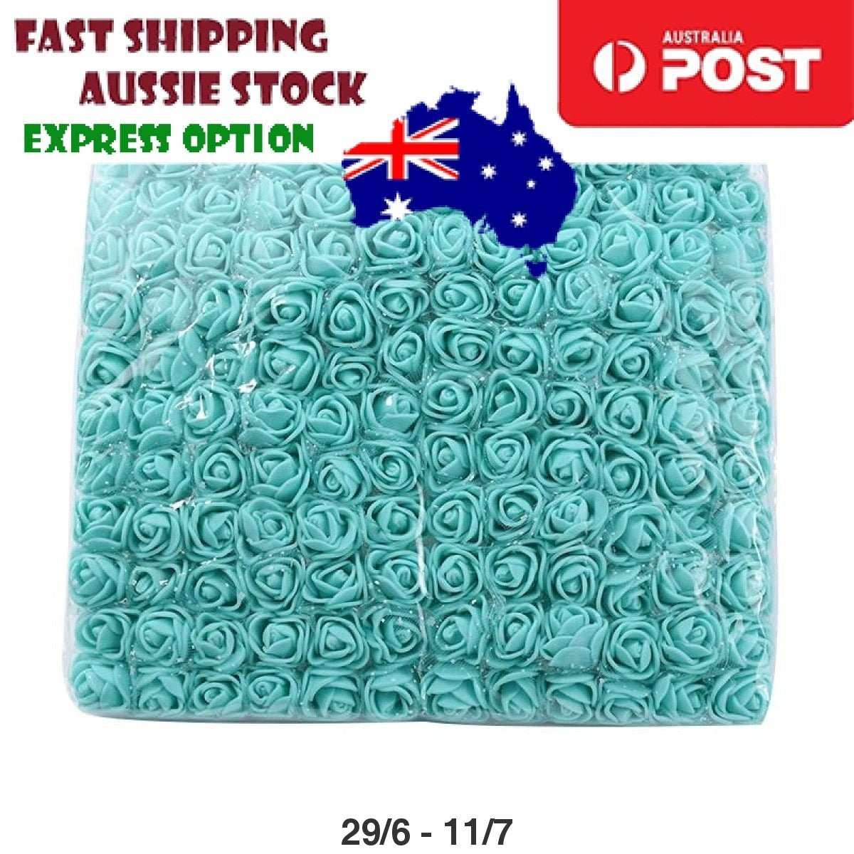 144pcs 2cm Artificial Flowers Decorative Flower Wreath Wedding Home - Aqua - Asia Sell