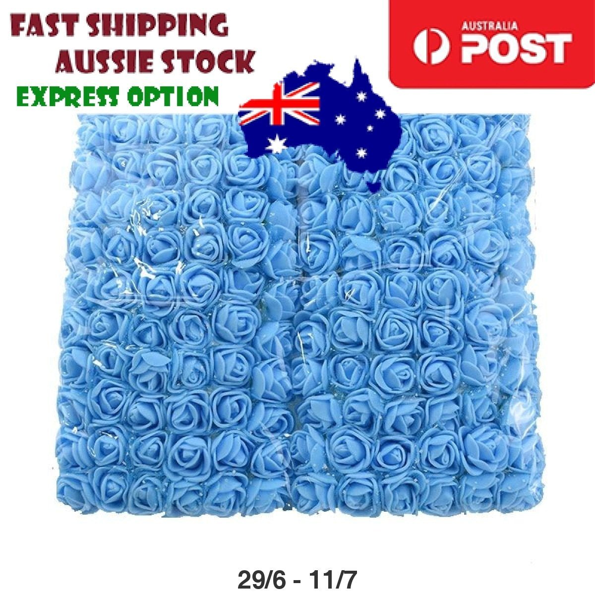 144pcs 2cm Artificial Flowers Decorative Flower Wreath Wedding Home - Blue - Asia Sell