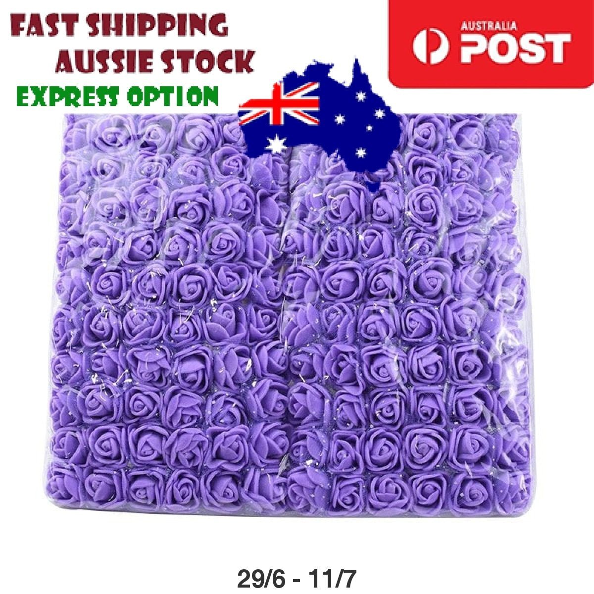 144pcs 2cm Artificial Flowers Decorative Flower Wreath Wedding Home - Deep Purple - Asia Sell
