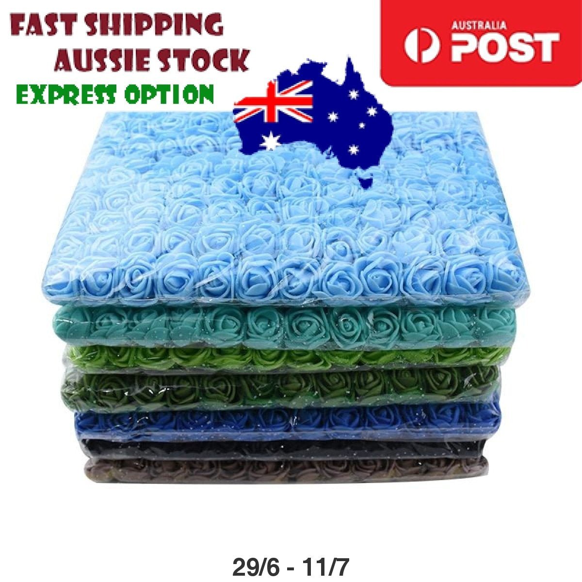 144pcs 2cm Artificial Flowers Decorative Flower Wreath Wedding Home - Green - Asia Sell