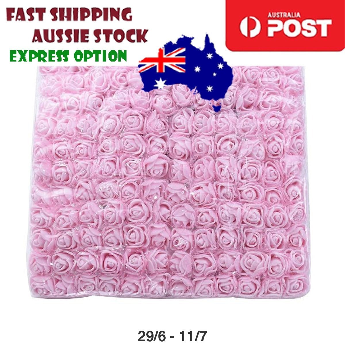 144pcs 2cm Artificial Flowers Decorative Flower Wreath Wedding Home - Light Pink - Asia Sell