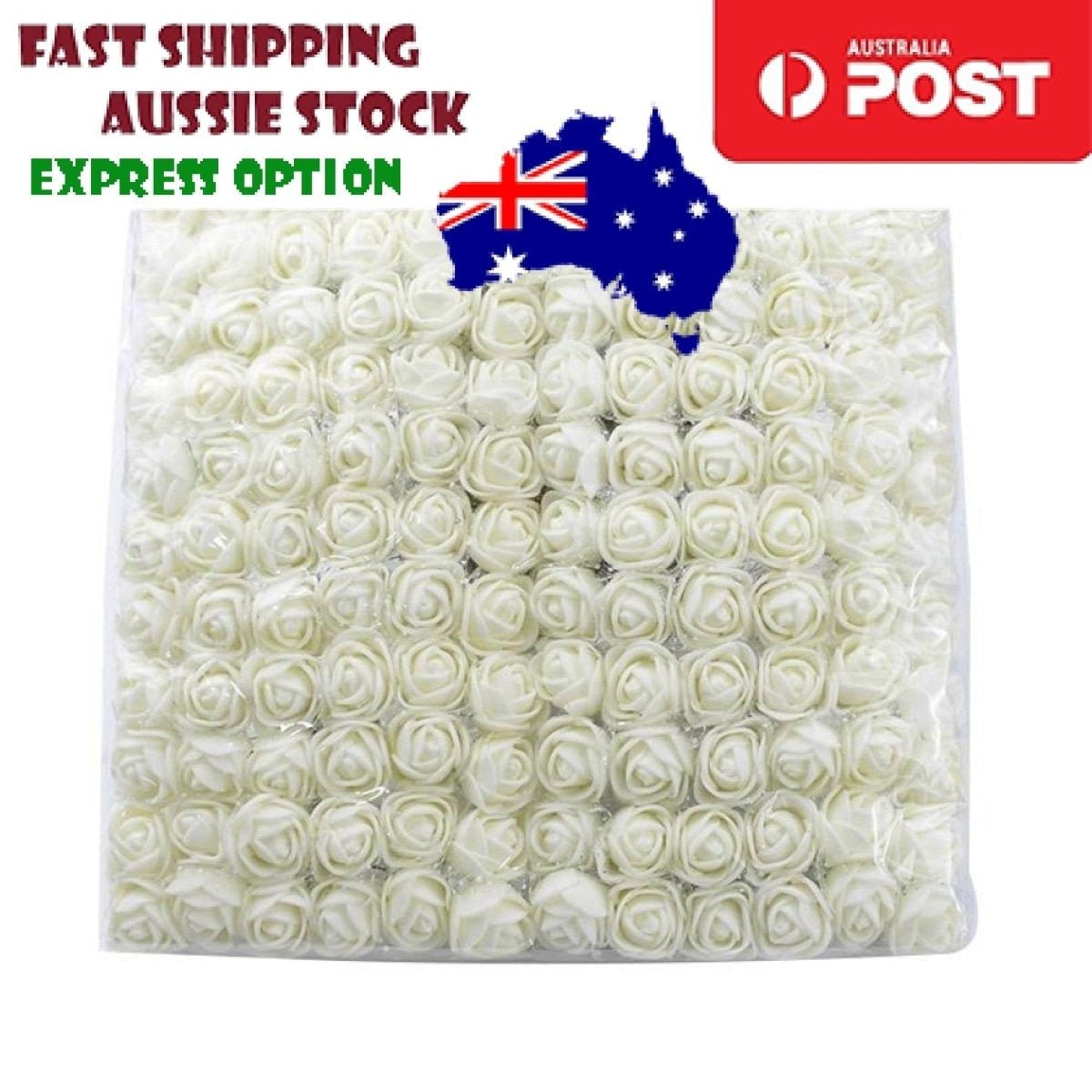 144pcs 2cm Artificial Flowers Decorative Flower Wreath Wedding Home - Milk White - Asia Sell