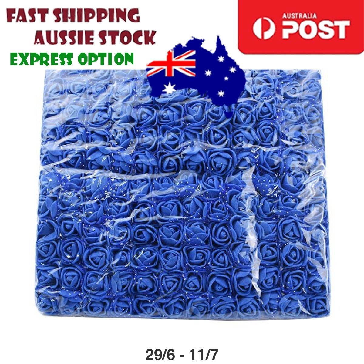 144pcs 2cm Artificial Flowers Decorative Flower Wreath Wedding Home - Royal Blue - Asia Sell