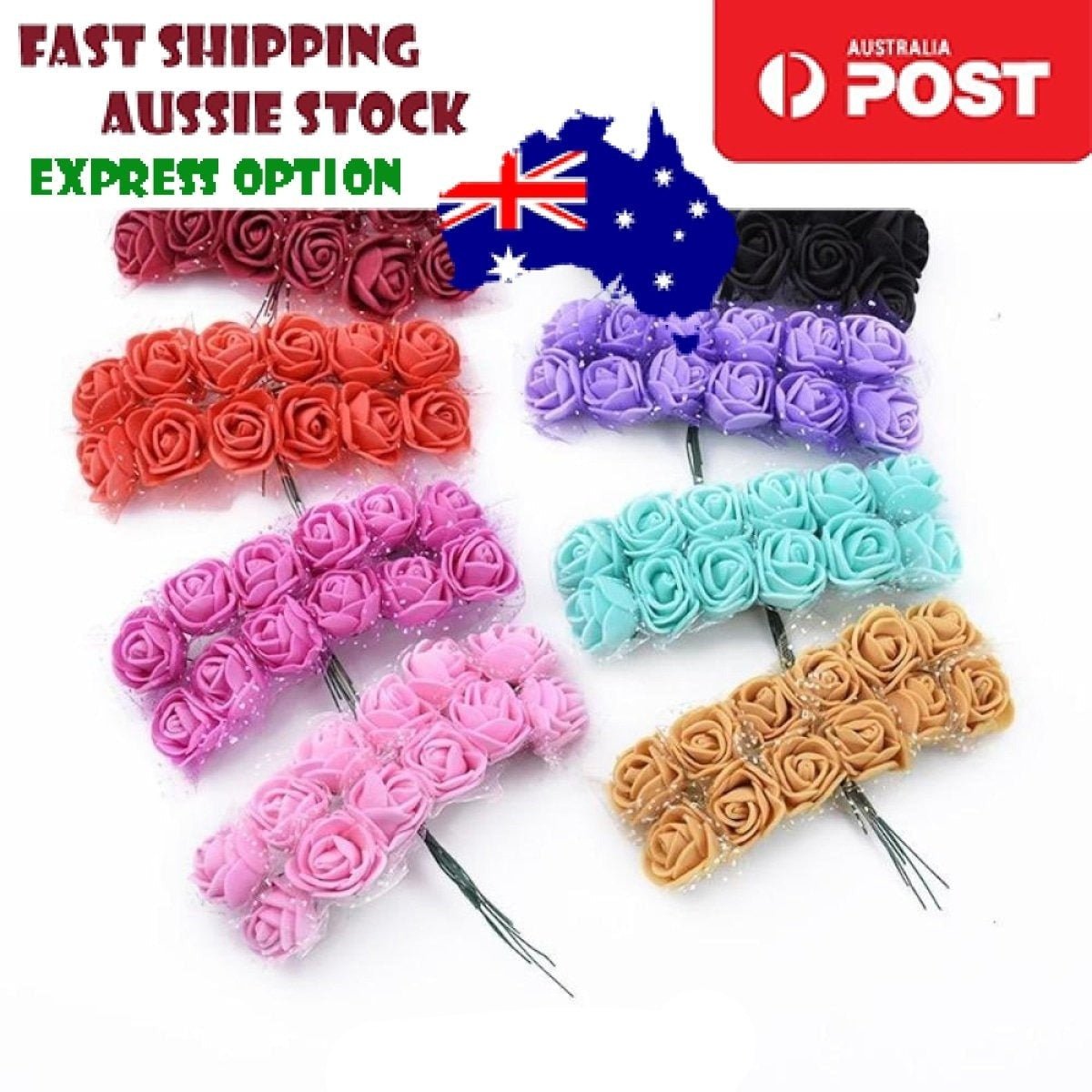 144pcs 2cm Artificial Flowers Decorative Flower Wreath Wedding Home - White - Asia Sell