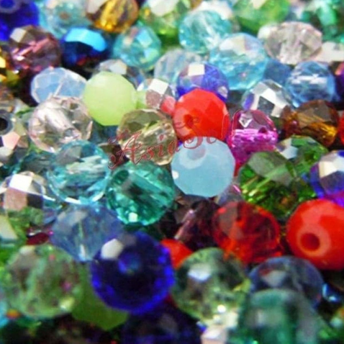 145pcs 3x4mm Faceted Crystal Glass Beads Spacers Round Beads Jewellery Making - C - Asia Sell