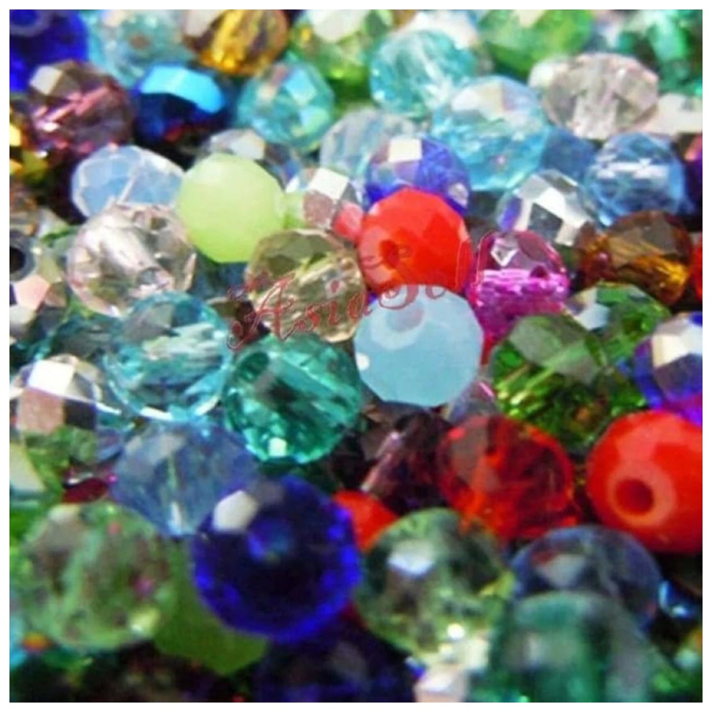 145pcs 3x4mm Faceted Crystal Glass Beads Spacers Round Beads Jewellery Making - C - Asia Sell