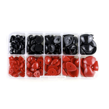 150pcs Set Plastic Toy Noses Triangle Nose Black Brown Pink Bear Puppet Dolls Toy - Red and Black - - Asia Sell