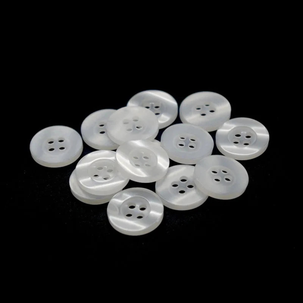 15mm Resin Sewing Button Scrapbooking Round Pearl Colour Flatback 4-Holes for clothing - Black Backdrop | Asia Sell