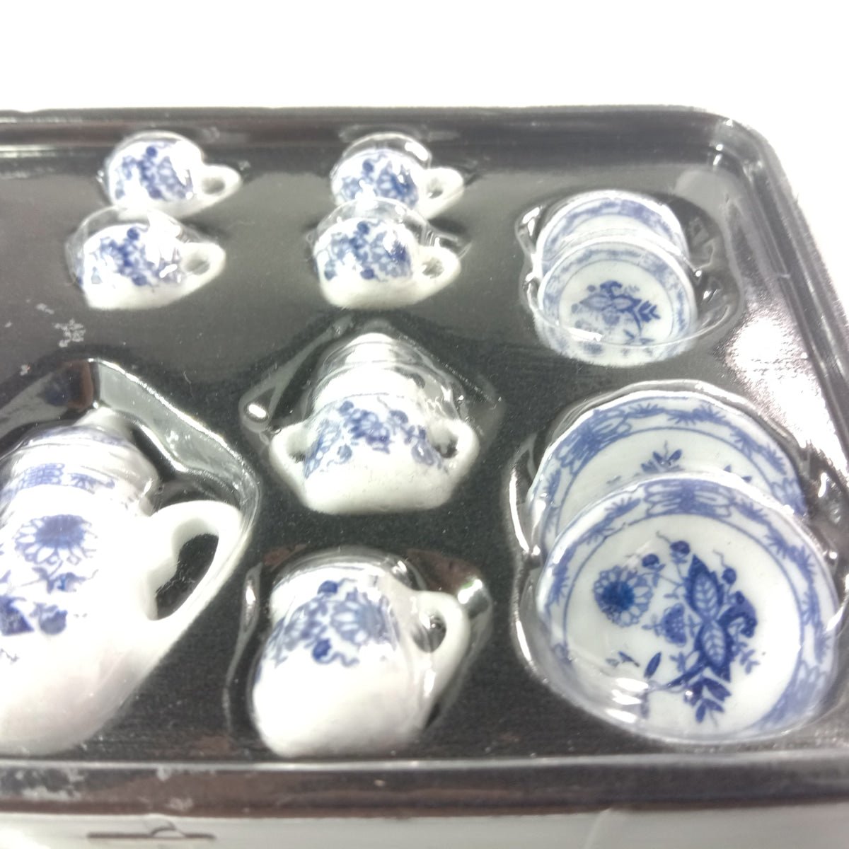 15pcs Flower Patten Porcelain Coffee Tea Cups Ceramic Tableware Scale 1/12 Miniature Figurine - - Asia Sell