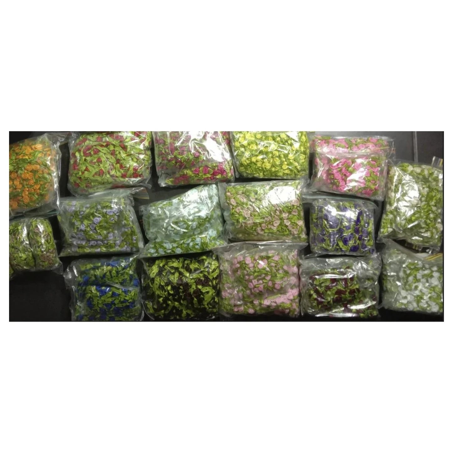16 sets of 300pcs Artificial Flowers with Ribbons 1.5cm Bulbs - Asia Sell