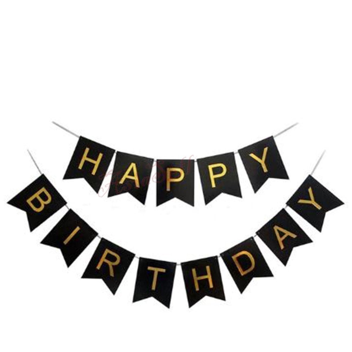 18th Birthday Party Balloons Decorations Black Banner Gold Black - Banner only - Asia Sell