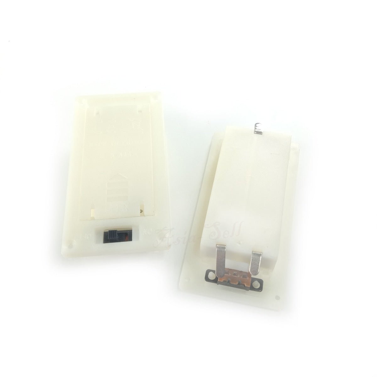 1pcs 3xAAA White Battery Holder Panel Mount Case with Tabs Switch Lid - - Asia Sell