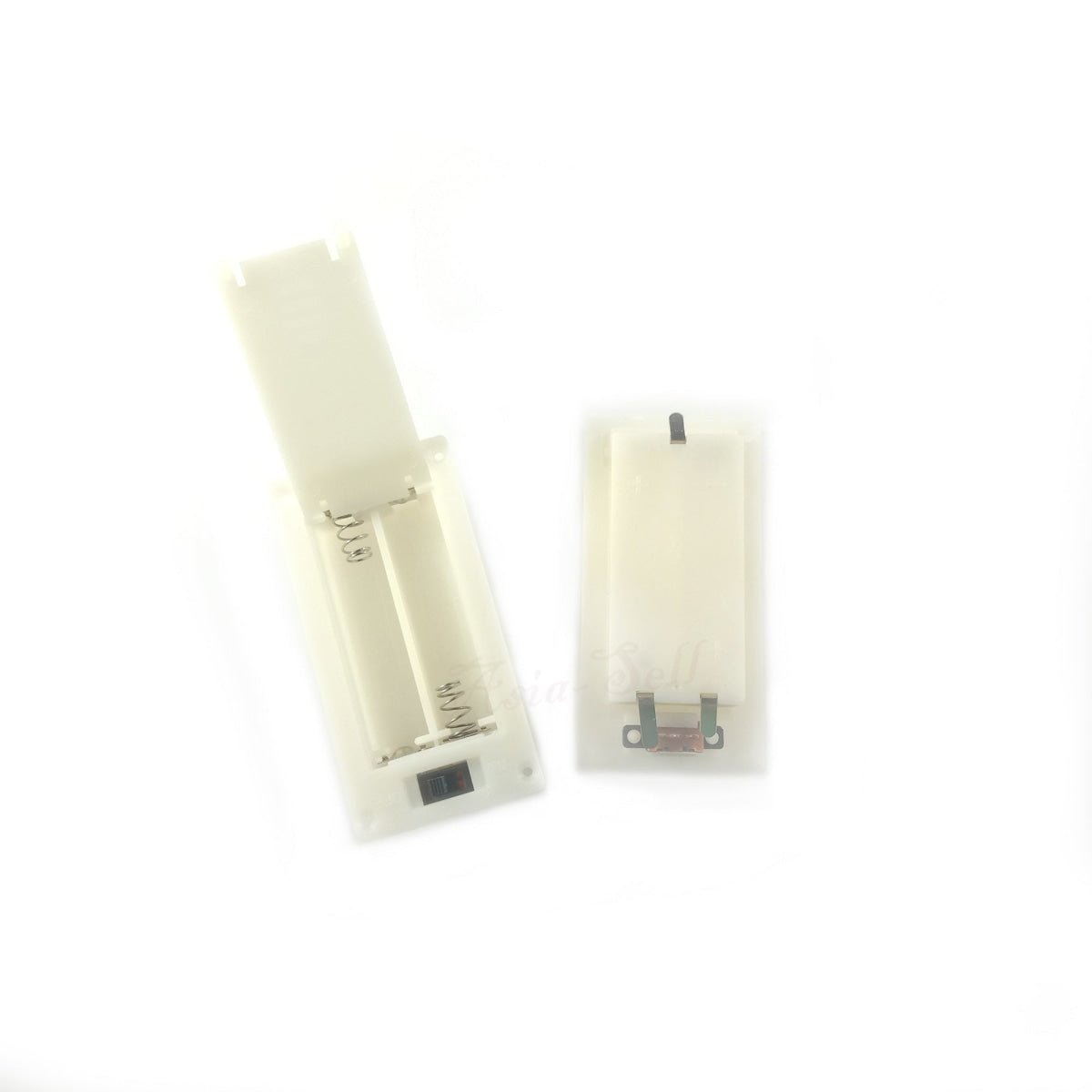 1pcs 3xAAA White Battery Holder Panel Mount Case with Tabs Switch Lid - - Asia Sell