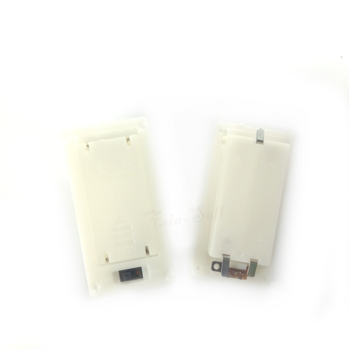1pcs 3xAAA White Battery Holder Panel Mount Case with Tabs Switch Lid - - Asia Sell