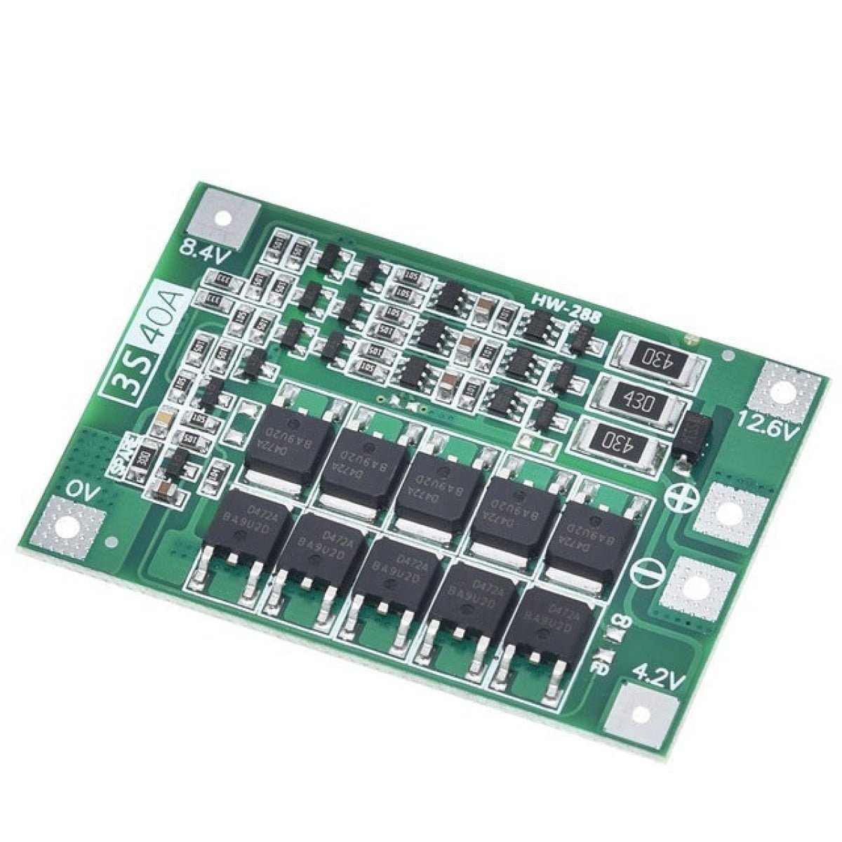 1pcs or Set 3S 4S 40A 60A Li-ion Lithium Battery Charger Protection Board 18650 BMS For Drill Motor Enhance Balance 11.1V 12.6V/14.8V 16.8V - 3S 40A Balance - Asia Sell