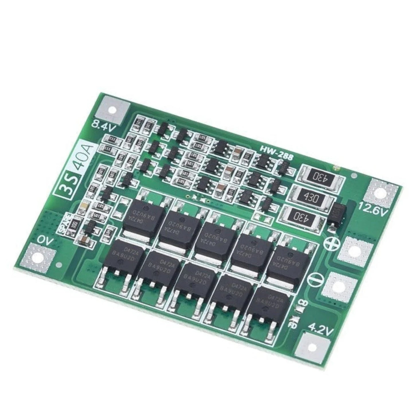 1pcs or Set 3S 4S 40A 60A Li-ion Lithium Battery Charger Protection Board 18650 BMS For Drill Motor Enhance Balance 11.1V 12.6V/14.8V 16.8V - 3S 40A Balance - Asia Sell