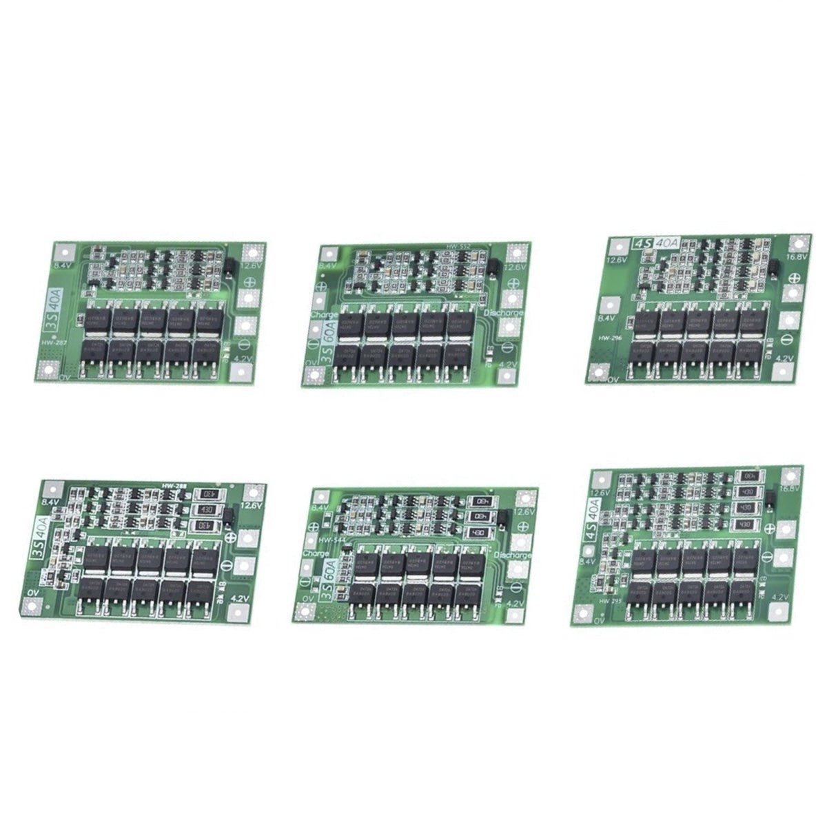 1pcs or Set 3S 4S 40A 60A Li-ion Lithium Battery Charger Protection Board 18650 BMS For Drill Motor Enhance Balance 11.1V 12.6V/14.8V 16.8V - Set of 6 Charger Boards - Asia Sell