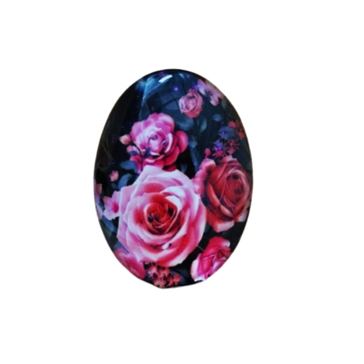 1pcs Oval Cabochon 30x40mm Flower Glass for Bracelet Necklace Brooch DIY Jewellery - Pattern 1 - 18x25mm - Asia Sell