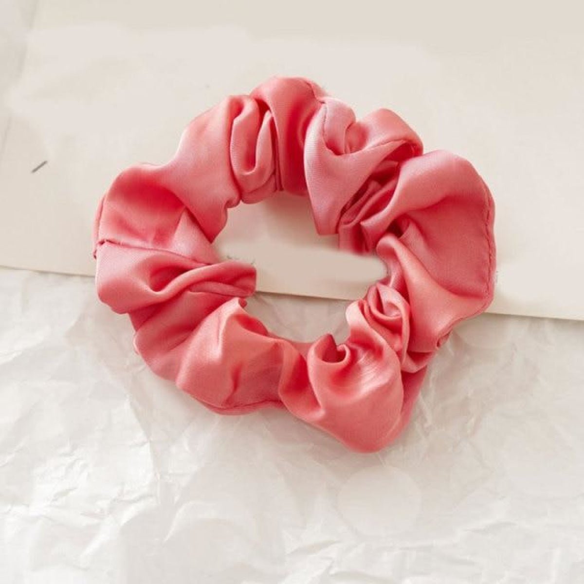 1pcs Scrunchy Scrunchie Elastic Handmade Hair Band Ponytail Brown Pink Black Coffee - Brown - Asia Sell