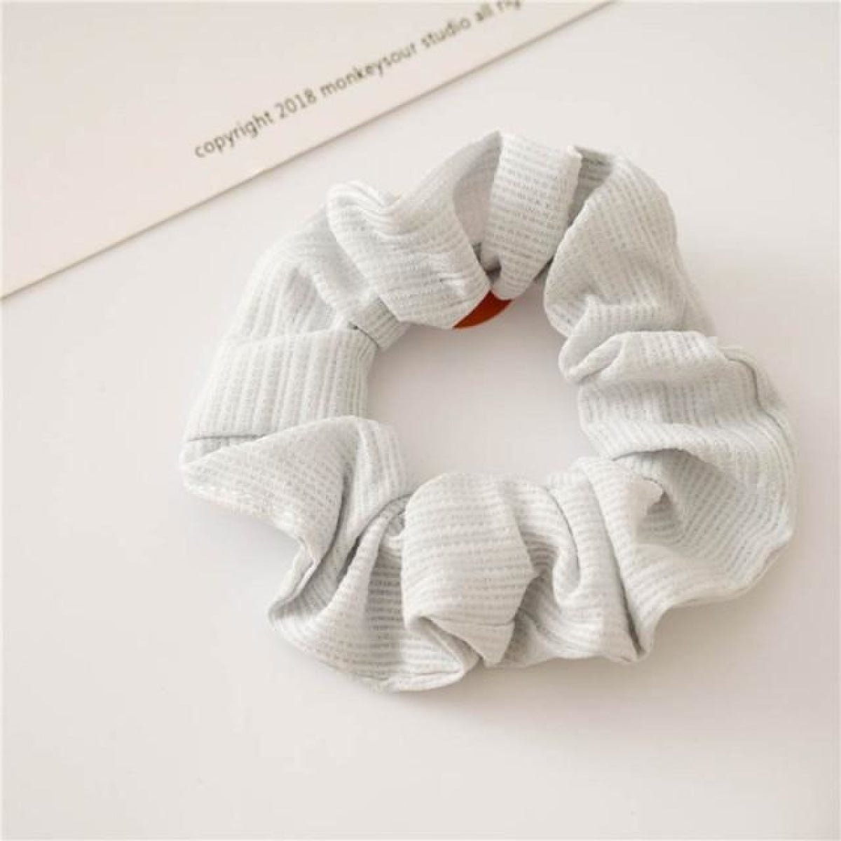 1pcs Scrunchy Scrunchie Elastic Handmade Hair Band Ponytail Brown Pink Black Coffee - light coffee - Asia Sell