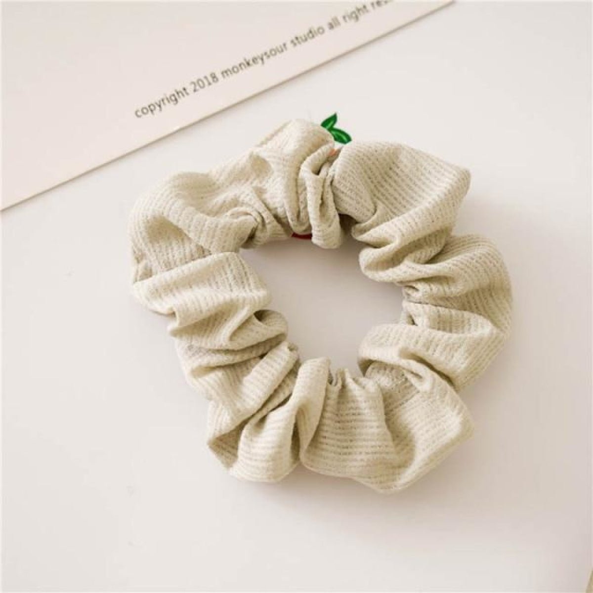 1pcs Scrunchy Scrunchie Elastic Handmade Hair Band Ponytail Brown Pink Black Coffee - light coffee - Asia Sell