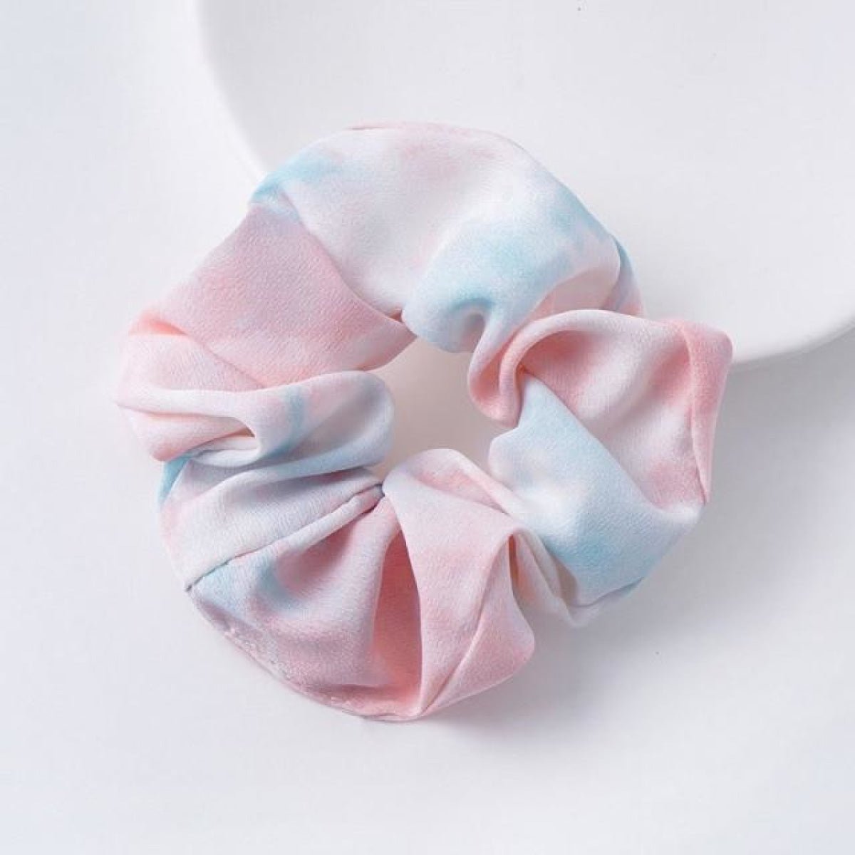 1pcs Scrunchy Scrunchie Elastic Handmade Hair Band Ponytail Brown Pink Black Coffee - light coffee - Asia Sell