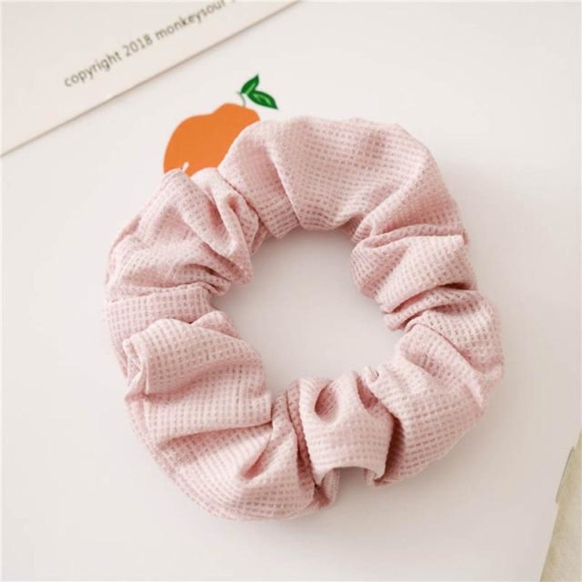1pcs Scrunchy Scrunchie Elastic Handmade Hair Band Ponytail Brown Pink Black Coffee - light coffee - Asia Sell