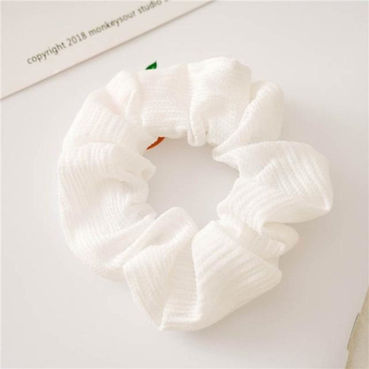 1pcs Scrunchy Scrunchie Elastic Handmade Hair Band Ponytail Brown Pink Black Coffee - light coffee - Asia Sell