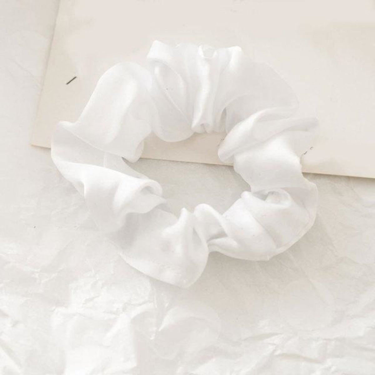 1pcs Scrunchy Scrunchie Elastic Handmade Hair Band Ponytail Brown Pink Black Coffee - light coffee - Asia Sell