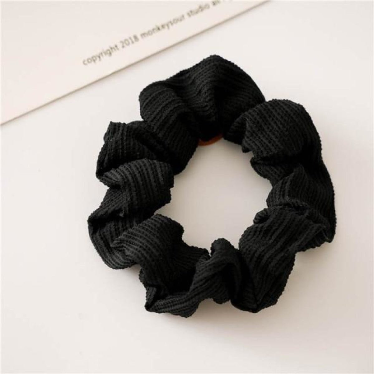 1pcs Scrunchy Scrunchie Elastic Handmade Hair Band Ponytail Brown Pink Black Coffee - Apricot - Asia Sell