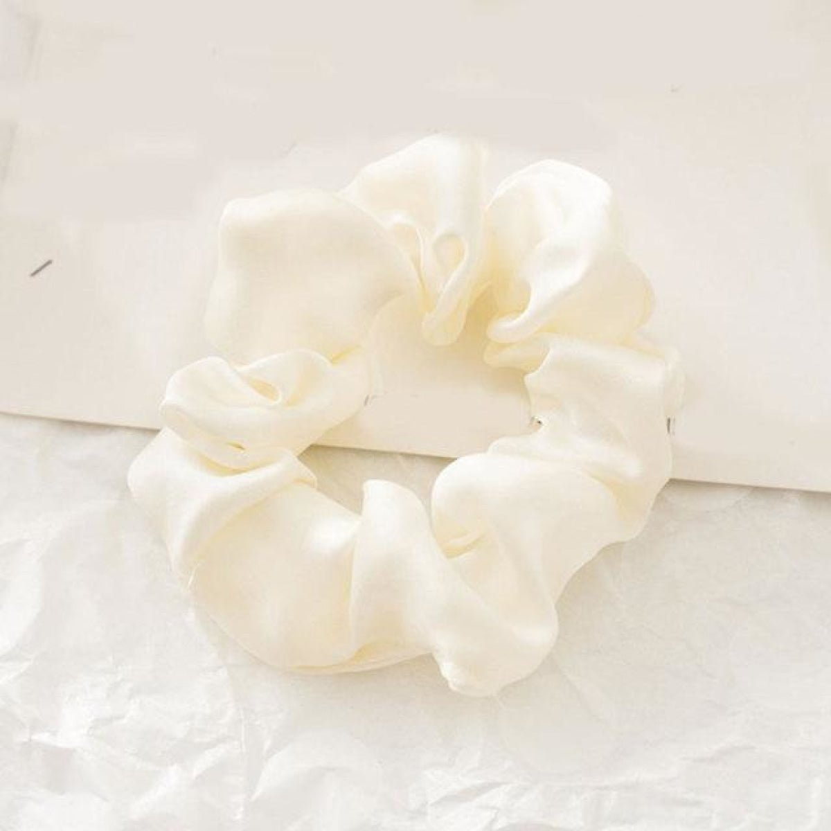 1pcs Scrunchy Scrunchie Elastic Handmade Hair Band Ponytail Brown Pink Black Coffee - light coffee - Asia Sell