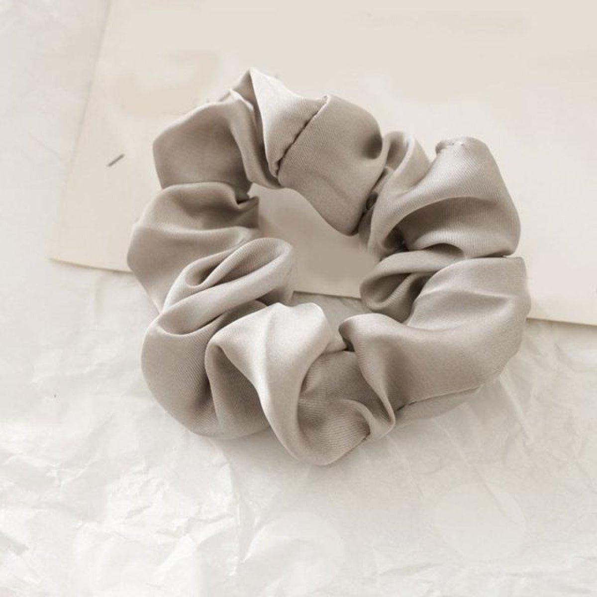 1pcs Scrunchy Scrunchie Elastic Handmade Hair Band Ponytail Brown Pink Black Coffee - light coffee - Asia Sell