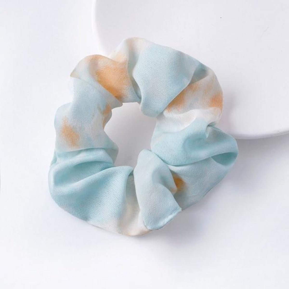 1pcs Scrunchy Scrunchie Elastic Handmade Hair Band Ponytail Brown Pink Black Coffee - light coffee - Asia Sell