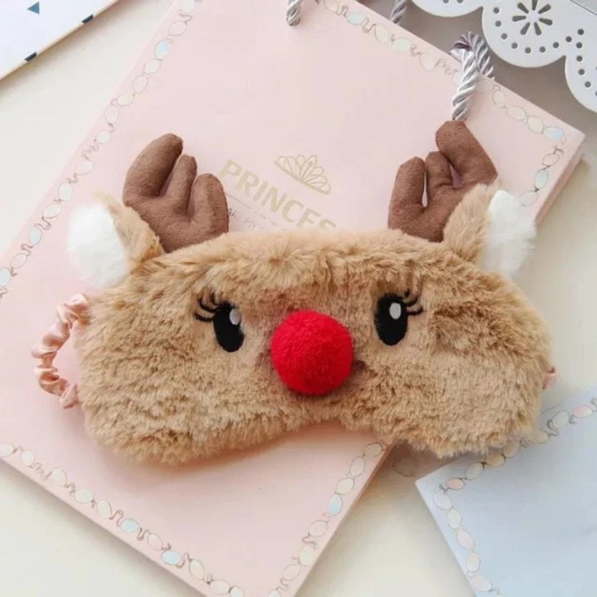 1pcs Sleeping Mask Plush Eye Cover Kids Travel Eye Sleep Aid Eye Shade - Elk - Asia Sell