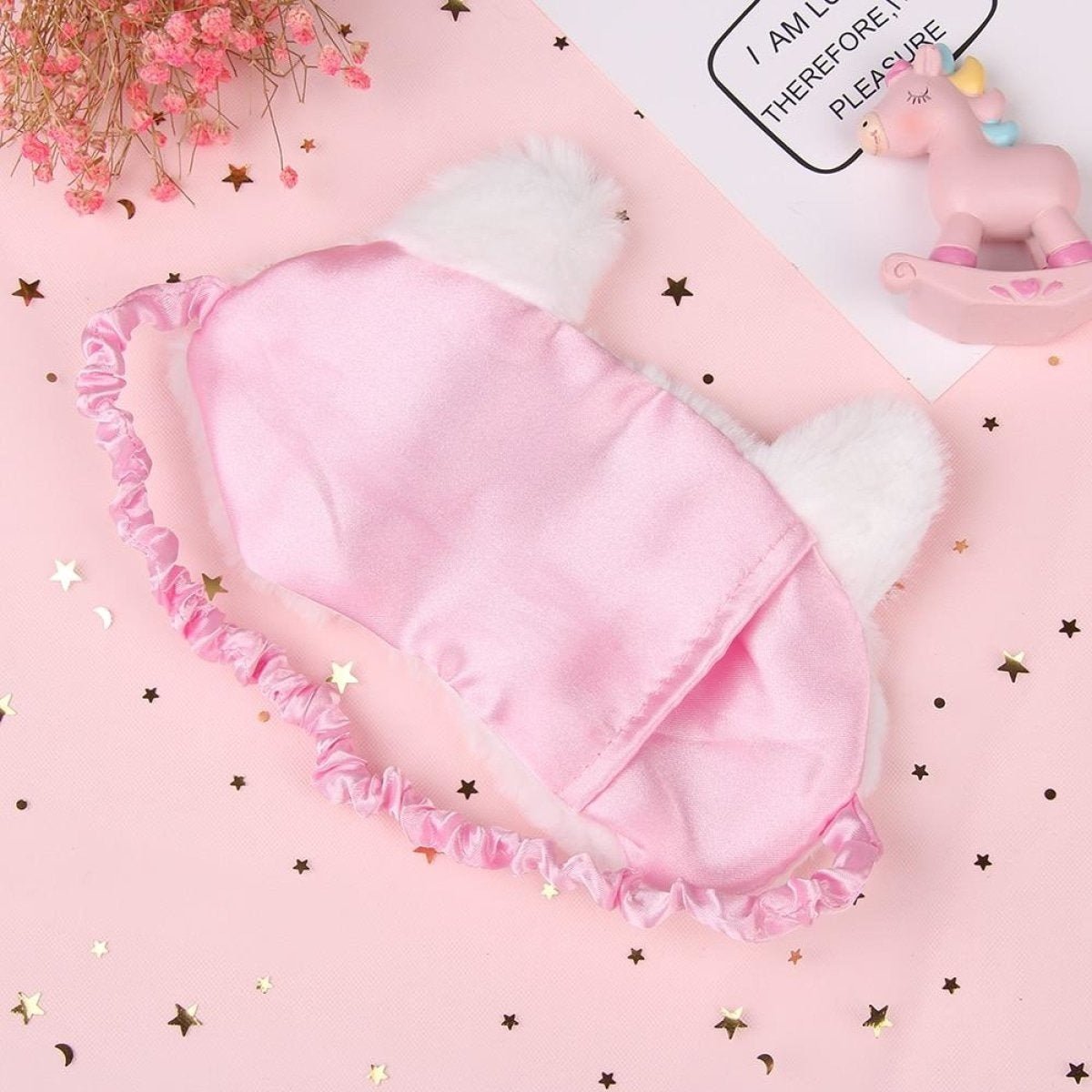 1pcs Soft Padded Animal Sleeping Mask Sleep Eye Cat Mask Eye Shade - Black - Asia Sell