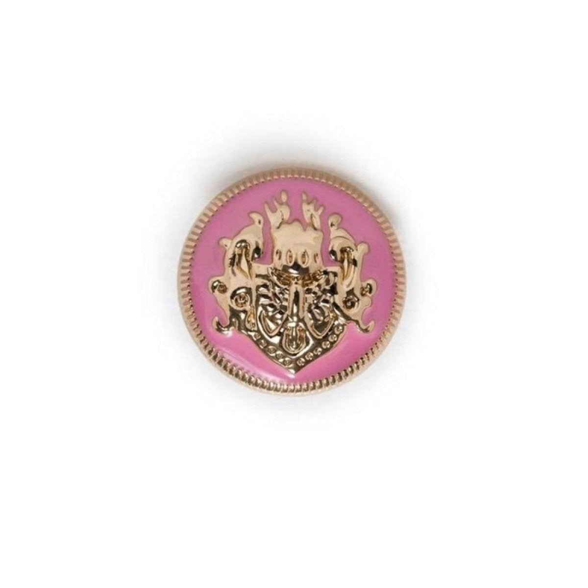 2-6pcs Lion Brooch for Jacket Blazer Uniform Sport Coat Clothing 10-25mm Metal - 2x Gold Pink 15mm - Asia Sell