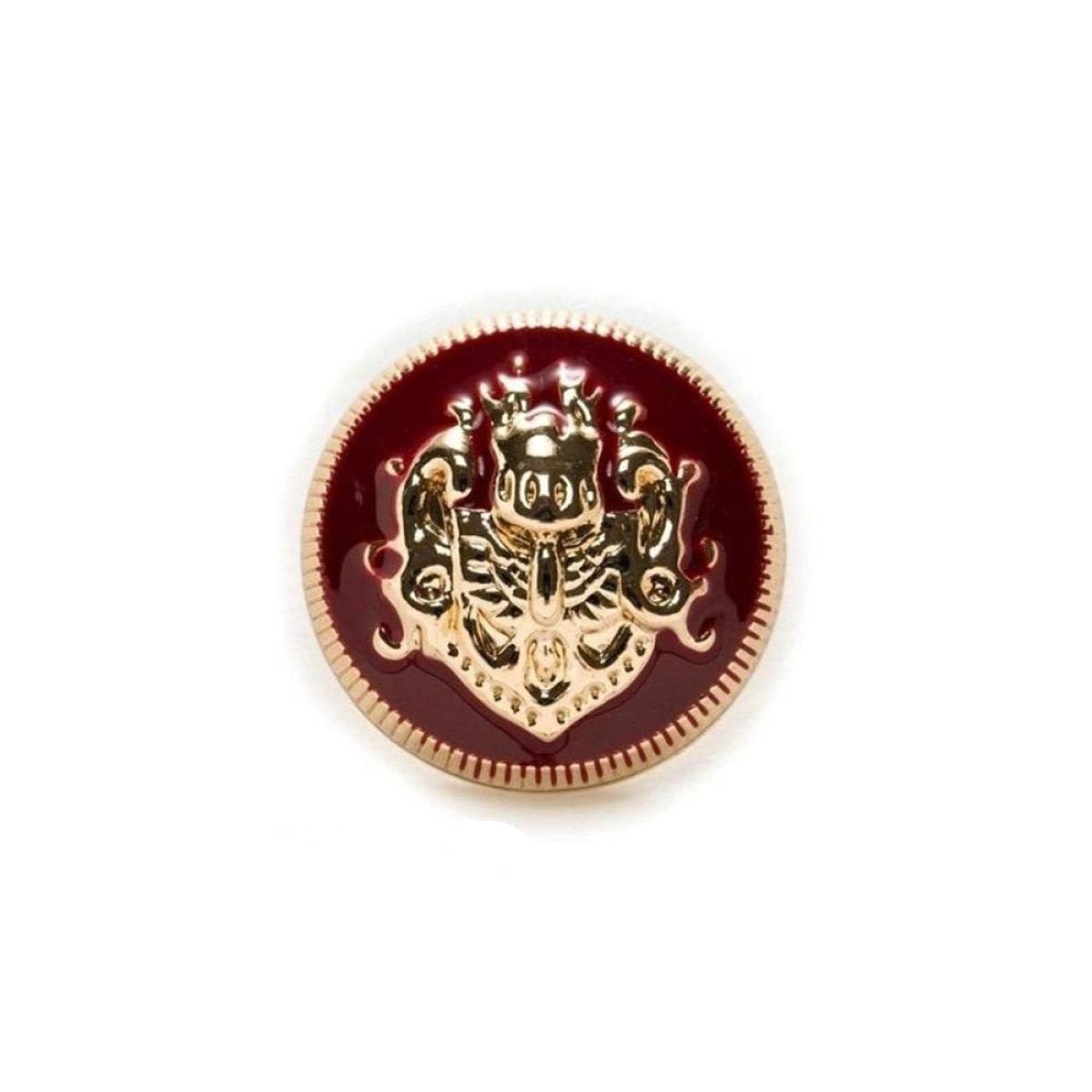 2-6pcs Lion Brooch for Jacket Blazer Uniform Sport Coat Clothing 10-25mm Metal - 2x Gold Red 15mm - Asia Sell