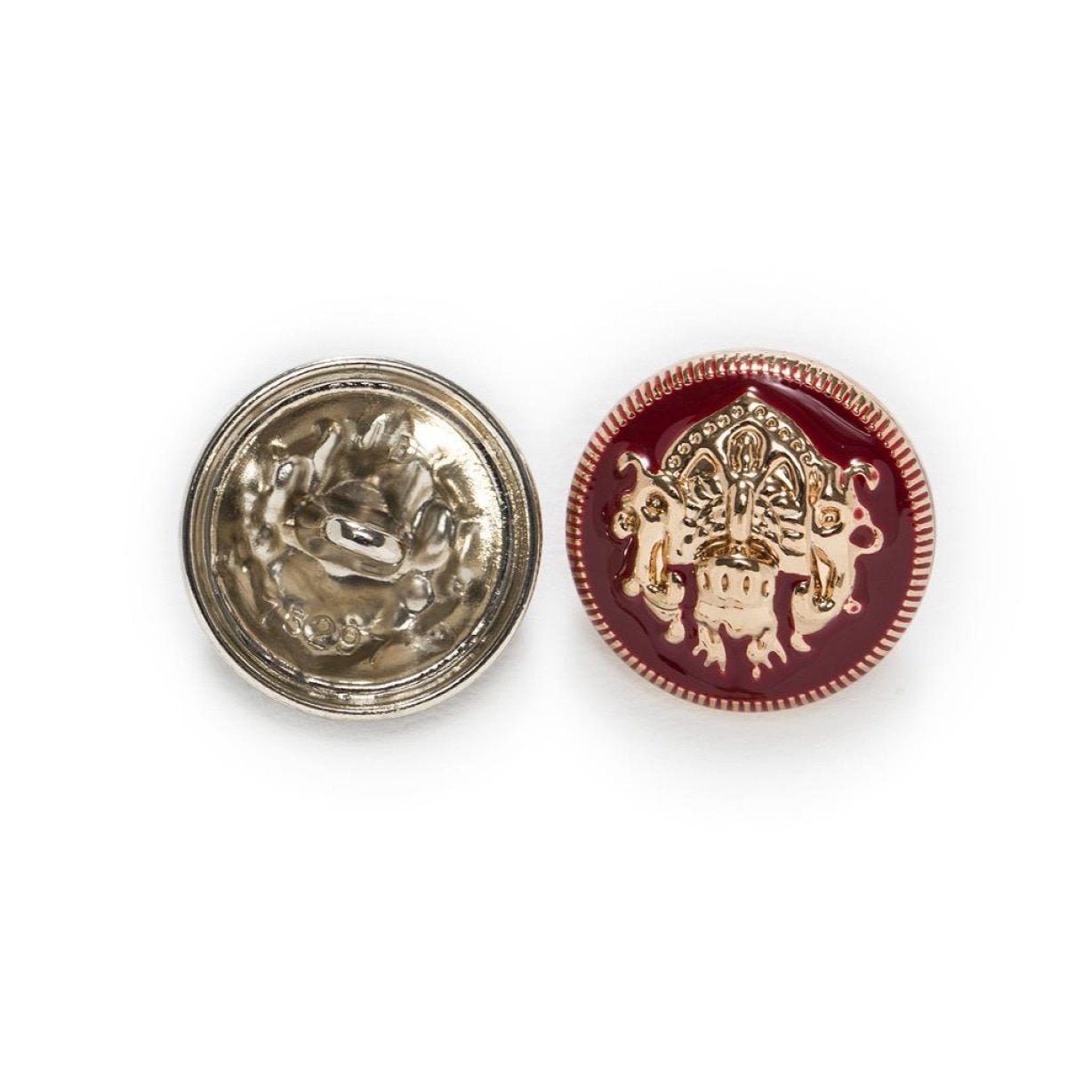 2-6pcs Lion Brooch for Jacket Blazer Uniform Sport Coat Clothing 10-25mm Metal - 2x Silver Black 15mm - Asia Sell