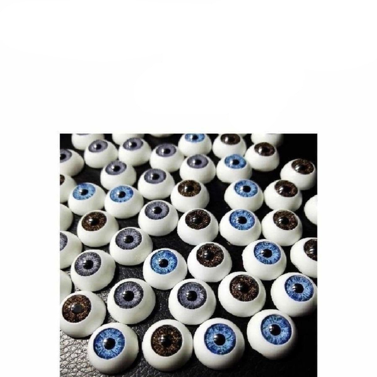 2 Pairs 12mm BLUE Doll Eyes Eyeballs Round Plastic Teddy Bear Reborn Dolls Half - - Asia Sell