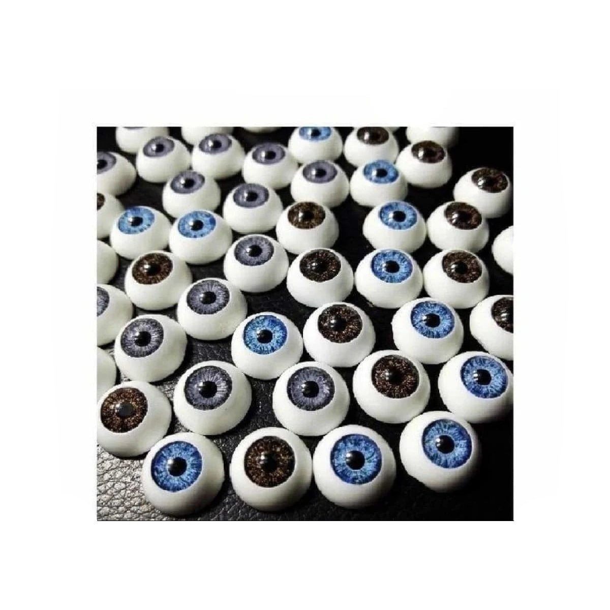 2 Pairs 12mm BLUE Doll Eyes Eyeballs Round Plastic Teddy Bear Reborn Dolls Half - - Asia Sell